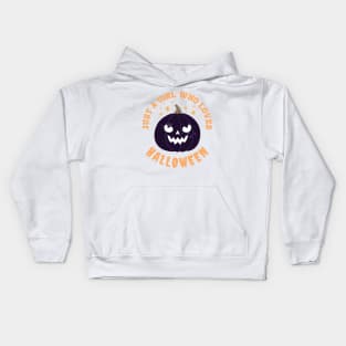 Just a Girl Who Loves Halloween Kids Hoodie